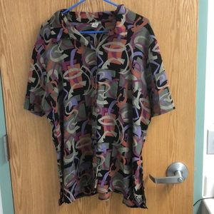 Retro Vintage Button Up Blouse